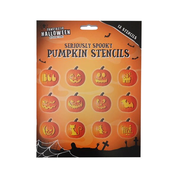 Peculiar Pumpkin Stencils 12 Pack - EuroGiant