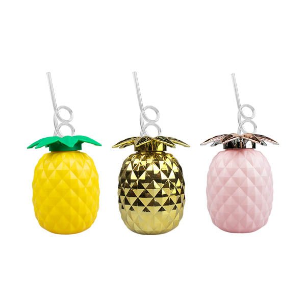 Pineapple Cup With Straw - EuroGiant
