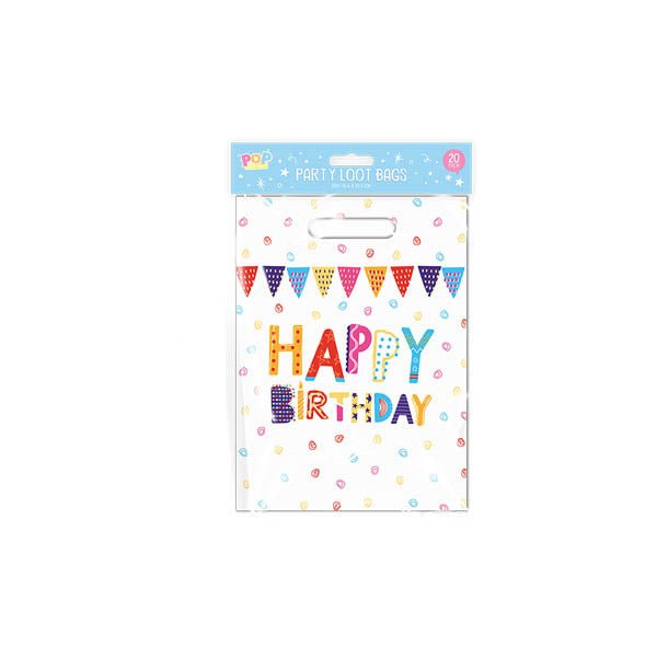 Pop Party Loot Bags 20 Pack - EuroGiant