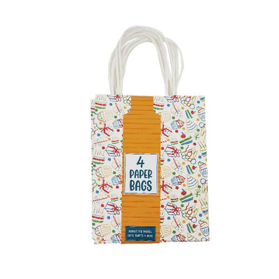 Printed Paper Party Bag 4 Pack - EuroGiant