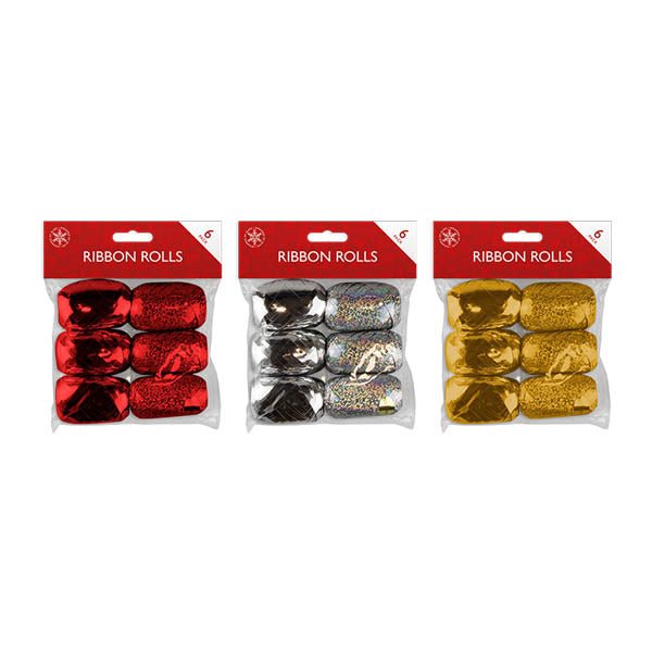 Ribbon Rolls Metallic 6 Pack - EuroGiant