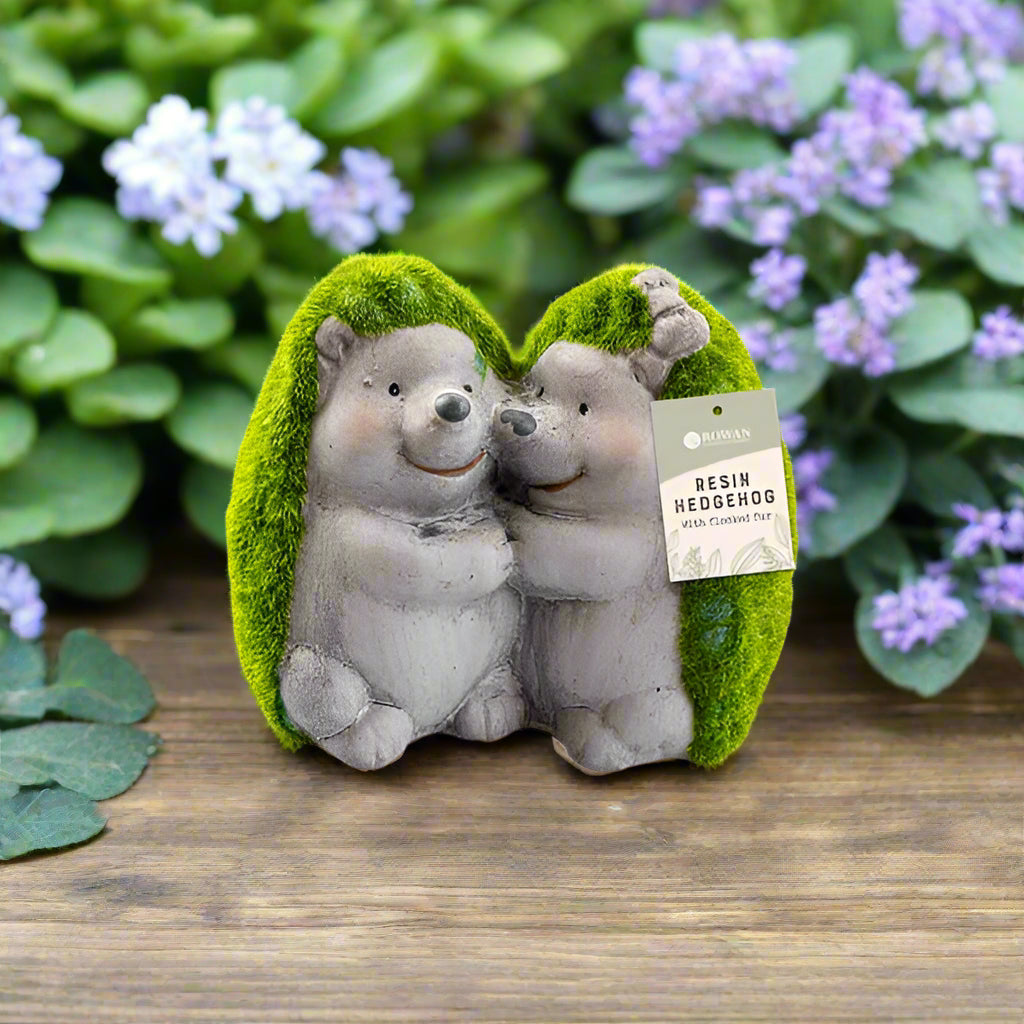 Rowan Resin Hedgehog With Flocked Fur - EuroGiant