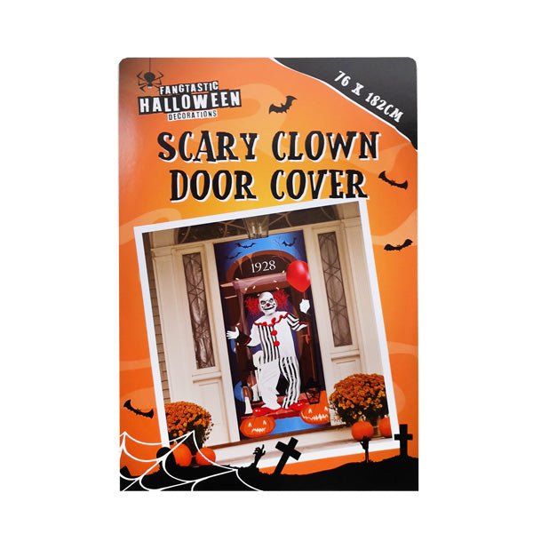 Scary Clown Door Cover 76x182cm - EuroGiant
