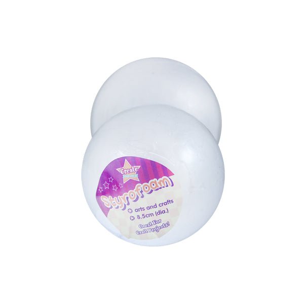Styrofoam Ball 8.5CM 2 Pk - EuroGiant