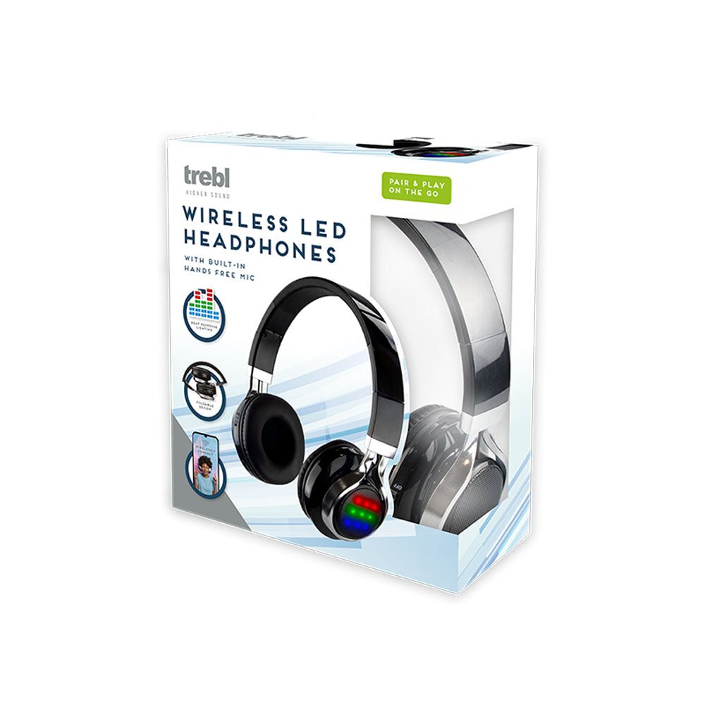 Trebl Wireless Light Up Led Headphones