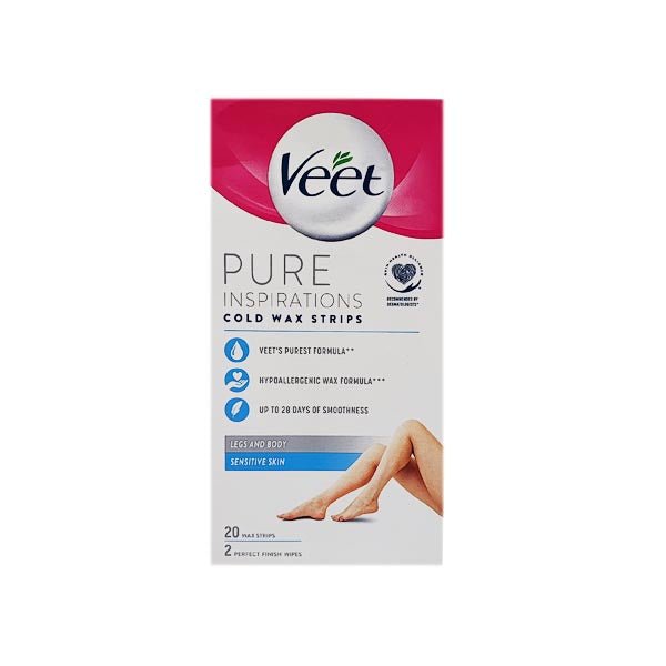 Veet Pure Cold Wax Strips 20PK - EuroGiant