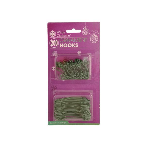 White Christmas Green Ornament Hooks - EuroGiant
