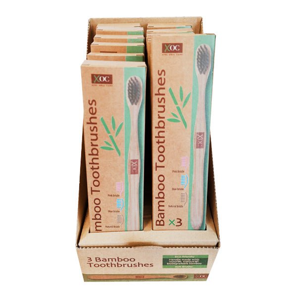 Xoc Bamboo Toothbrushes 3 Pk - EuroGiant