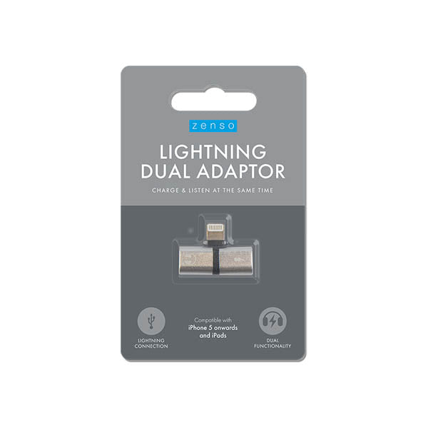 Zenso Lightning Dual Adaptor Charge/audi - EuroGiant