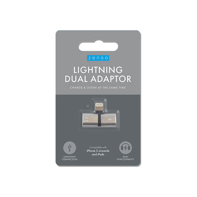 Zenso Lightning Dual Adaptor Charge/audi - EuroGiant