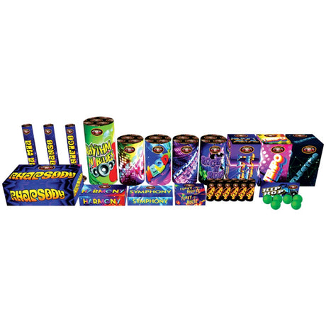 48 Fireworks (F1) Bright Star Anthem - 48 Piece Great Value Selection Box - EuroGiant