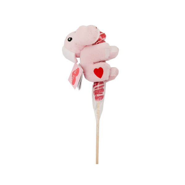 Beckys Swirl In Love Lollipop With Plush