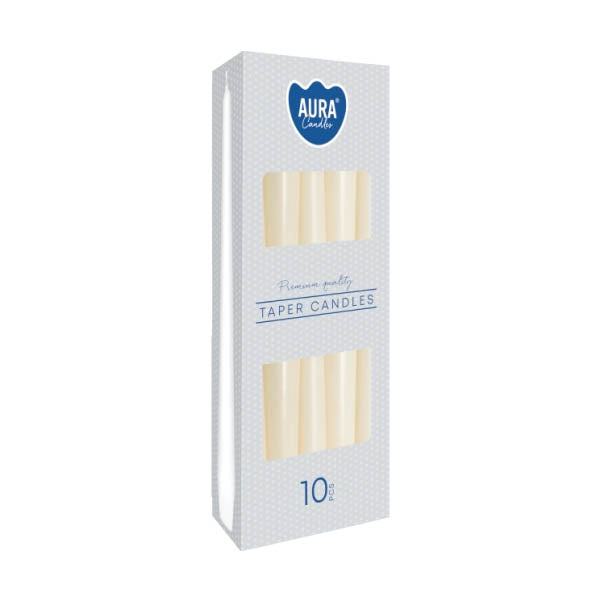 Bispol Taper Candles Ivory 10 Pack