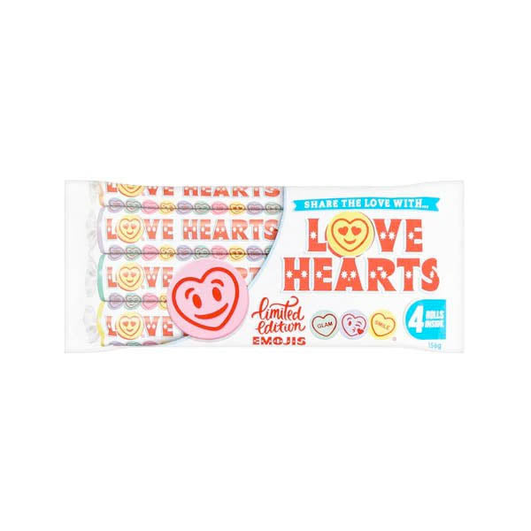 Swizzels Love Hearts 26.25g  Roll 4 Pack