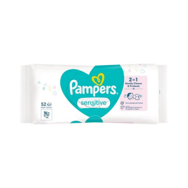 Pampers Baby Wipes Sensitive 52s