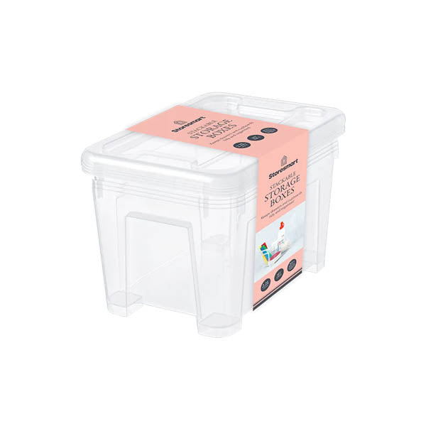 Storesmart Storage Box With Lid 2.2L 4 Pack