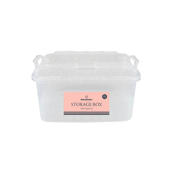 Storesmart Storage Box Hinged Lid 13L