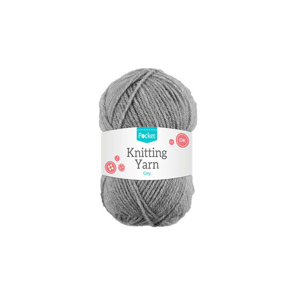 Pocket Knitting Yarn Grey 75g