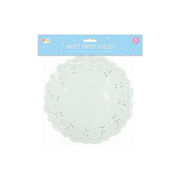 Pop Party White Paper Doilies 40 Pack