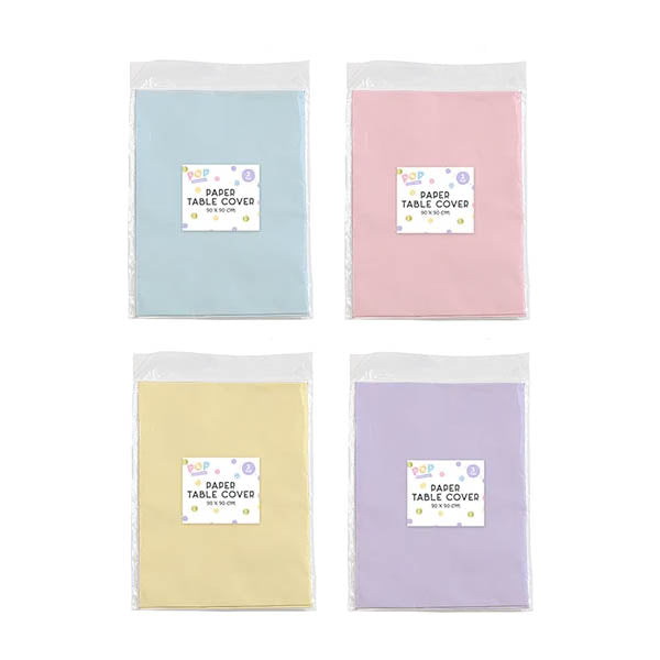 Pop Party Paper Table Cover 90x90cm 3 Pk