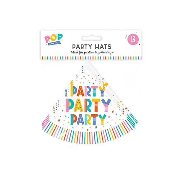 Pop Party - Party Hats 12 Pack