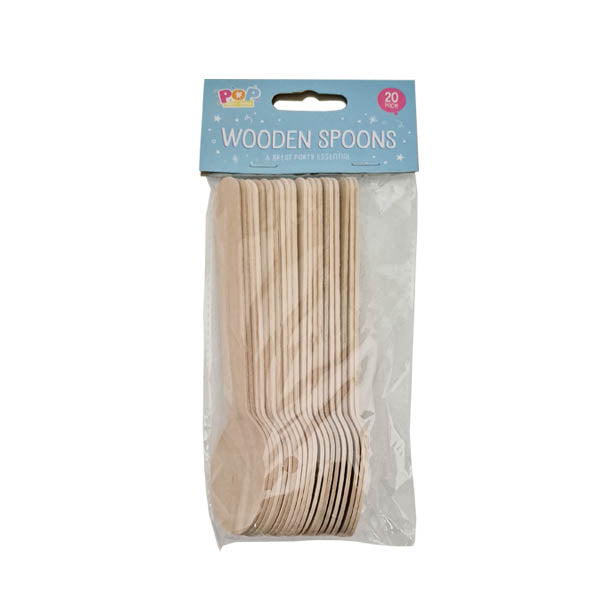 Pop Party Wooden Spoons 20 Pack