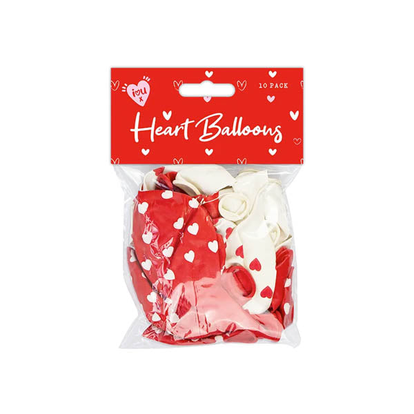 Heart Printed Balloons 10 Pack