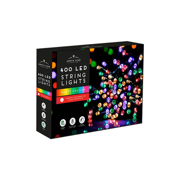North Star 400 Led String Lights Coloure