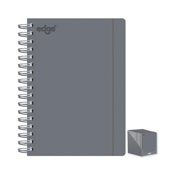 Edge A5 Pu Twin Wiro Notebook Grey