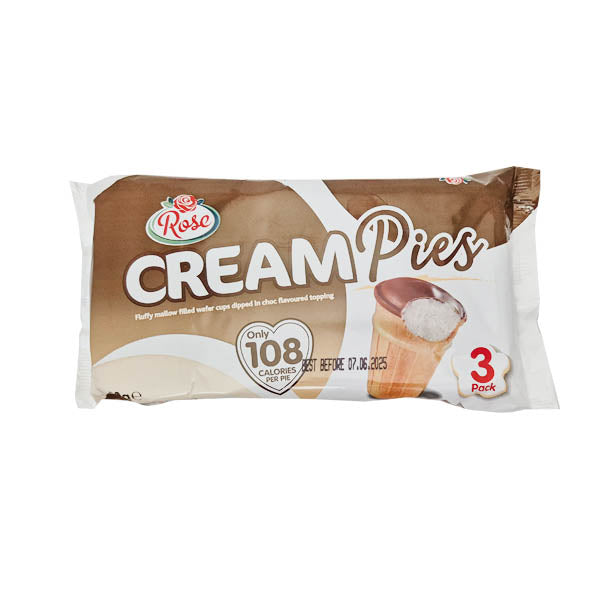 Rose Cream Pies 3 Pack 90g