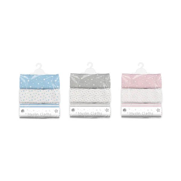 Baby Essentials Muslin Cloths 3 Pack - EuroGiant