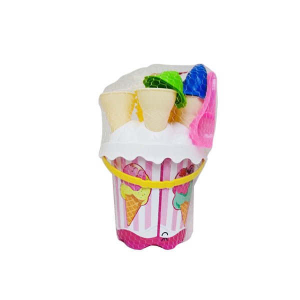 Beach Bucket With Ice Creams 17cm - EuroGiant