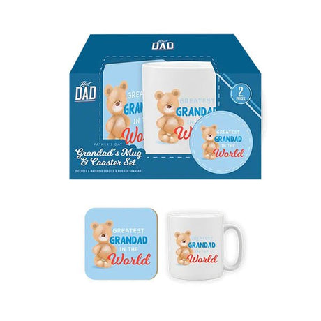 Best Dad Grandads Mug & Coaster Set - EuroGiant