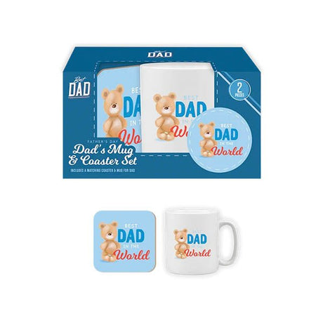 Best Dad Mug & Coaster Set - EuroGiant