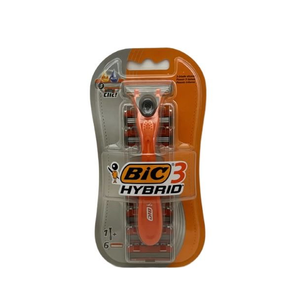 Bic 3 Hybrid Razor Aloe & Vitamin E 6 Pk - EuroGiant