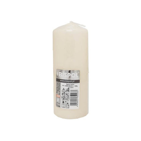 Bispol Pillar Candle Ivory 330g 15cm - EuroGiant