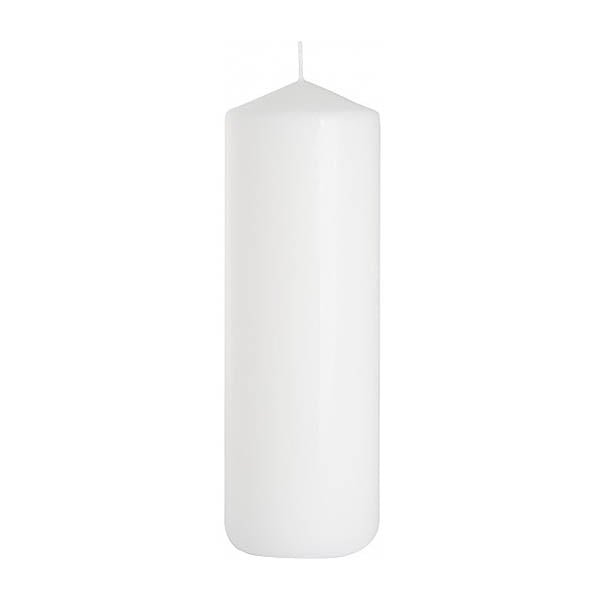 Bispol Pillar Candle White 20cm - EuroGiant