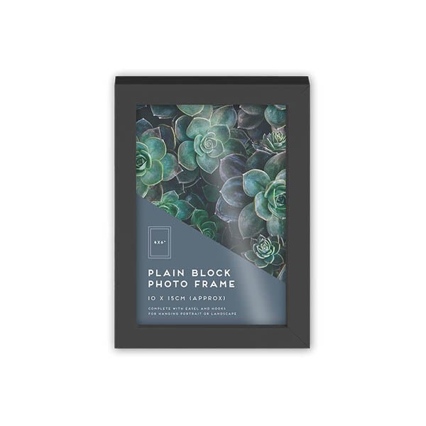 Black Block Photo Frame 4x6 Inch - EuroGiant