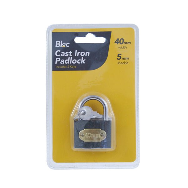 Bloc Cast Iron Padlock 40mm - EuroGiant