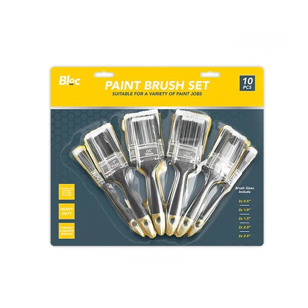 Bloc Paint Brush Set 10 Pack - EuroGiant