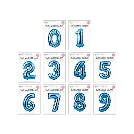 Blue Foil Giant Number Balloon 65cm - EuroGiant