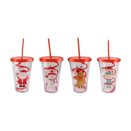 Christmas Cup & Twist Straw - EuroGiant