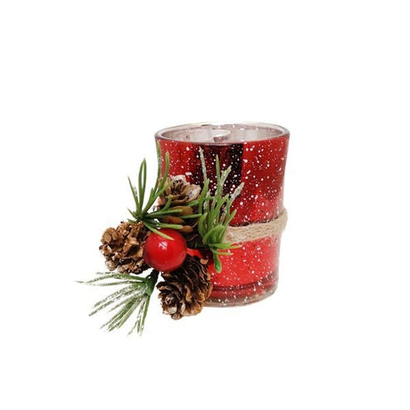 Christmas Glass Candle Holder - EuroGiant