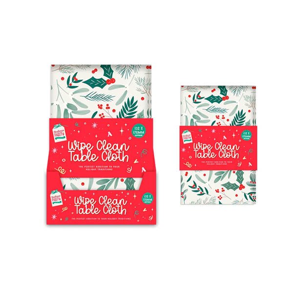 Christmas Party Wipe Clean Table Cloth - EuroGiant