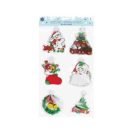 Christmas Window Plaques 6 Pk - EuroGiant