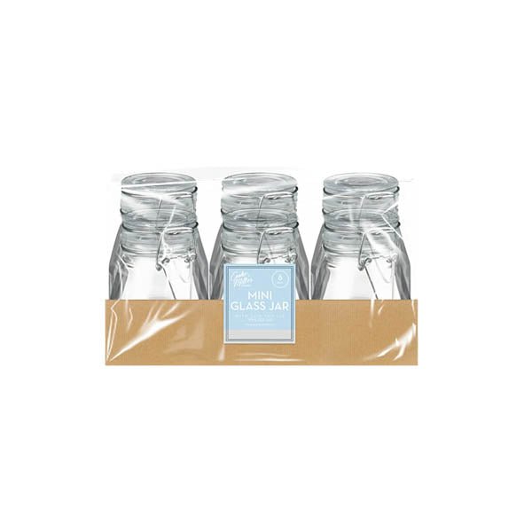 C&m Clip Top Mini Glass Jar 6 Pack - EuroGiant