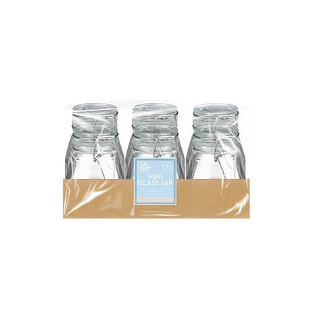 C&m Clip Top Mini Glass Jar 6 Pack - EuroGiant