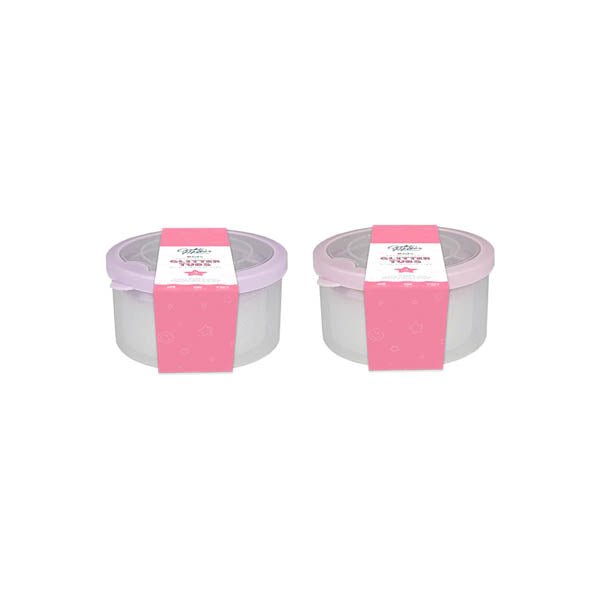 C&m Kids Round Plastic Glitter Tubs 3 Pk - EuroGiant