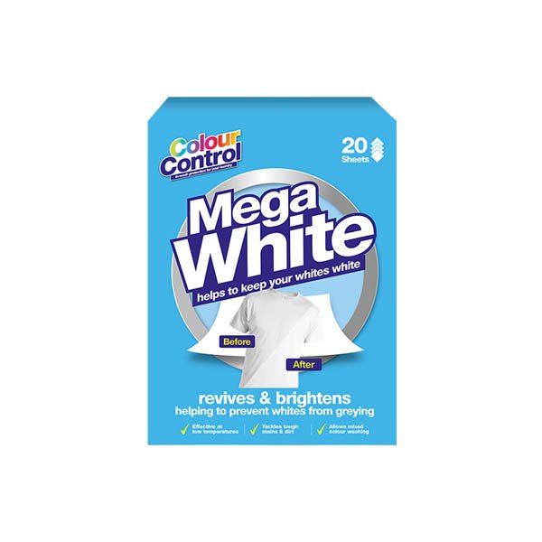 Colour Control Mega White Laundry Sheets - EuroGiant