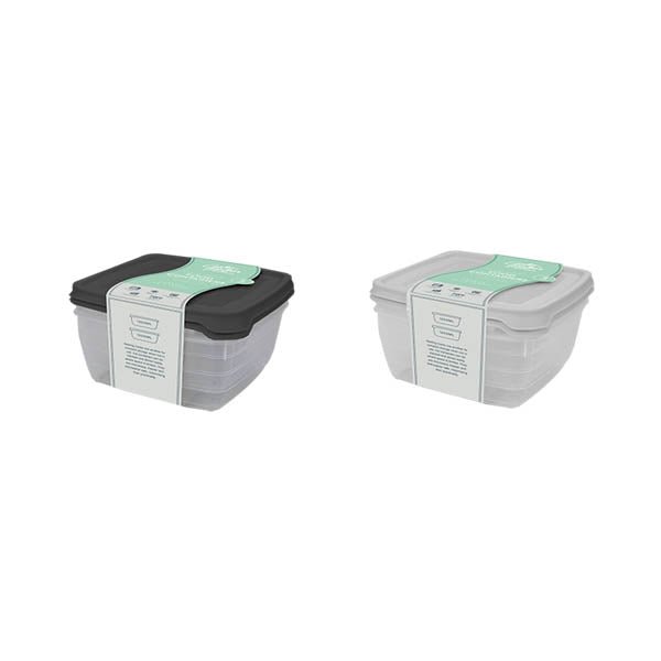 Cooke & Miller Food Containers 2 Pack Assorted colours - EuroGiant